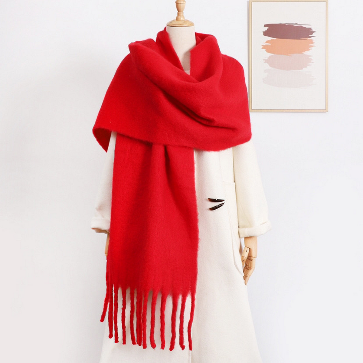 COZY SOLID SCARF WINTER THICK WARM WRAP_CWASC2692