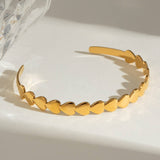 RETRO 18K GOLD STAINLESS STEEL HEART BRACELET_CWAJE4895