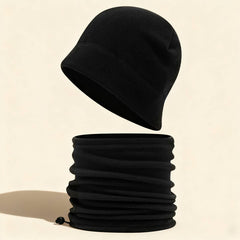 Winter Fleece Hat And Neck Warmer Set Unisex_Cwah04678