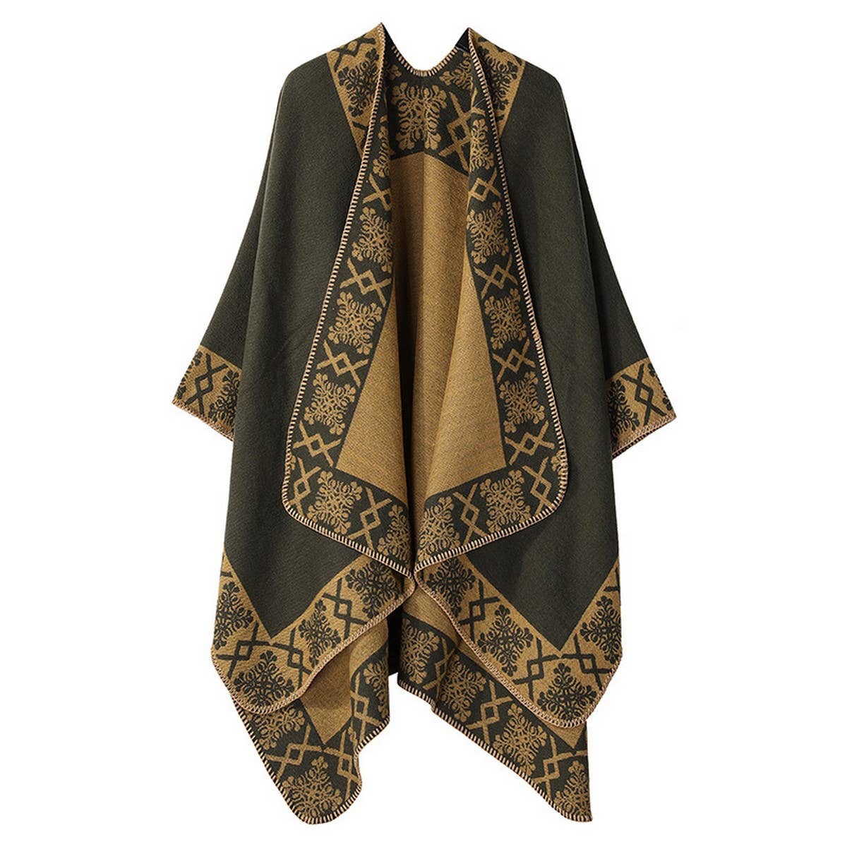 SHAWL SOLID COLOR IMITATION CASHMERE CAPE_CWASC2174