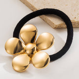 ELEGANT METAL FLOWER ELASTIC HAIR TIE FOR WOMEN_CWAHA6234