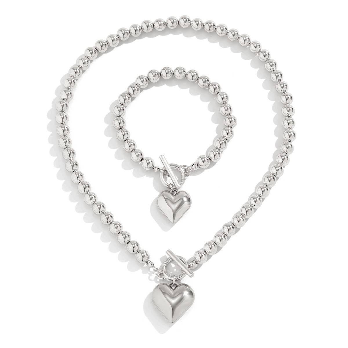 IMITATION PEARL HEART SHAPED PENDANT NECKLACE_CWAJE1166