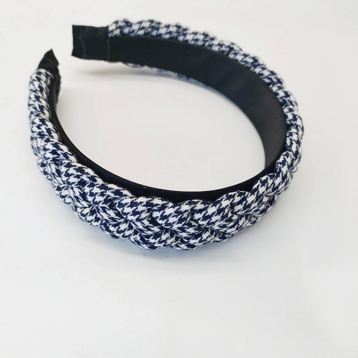 HANDMADE GEOMETRIC PLAID TWIST HEADBAND_CWAHA2602