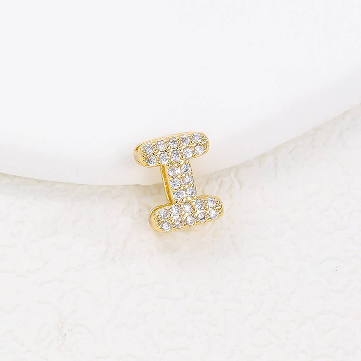 Tiny Zirconia Pendant 26 Letters Necklace_Cwmm5863