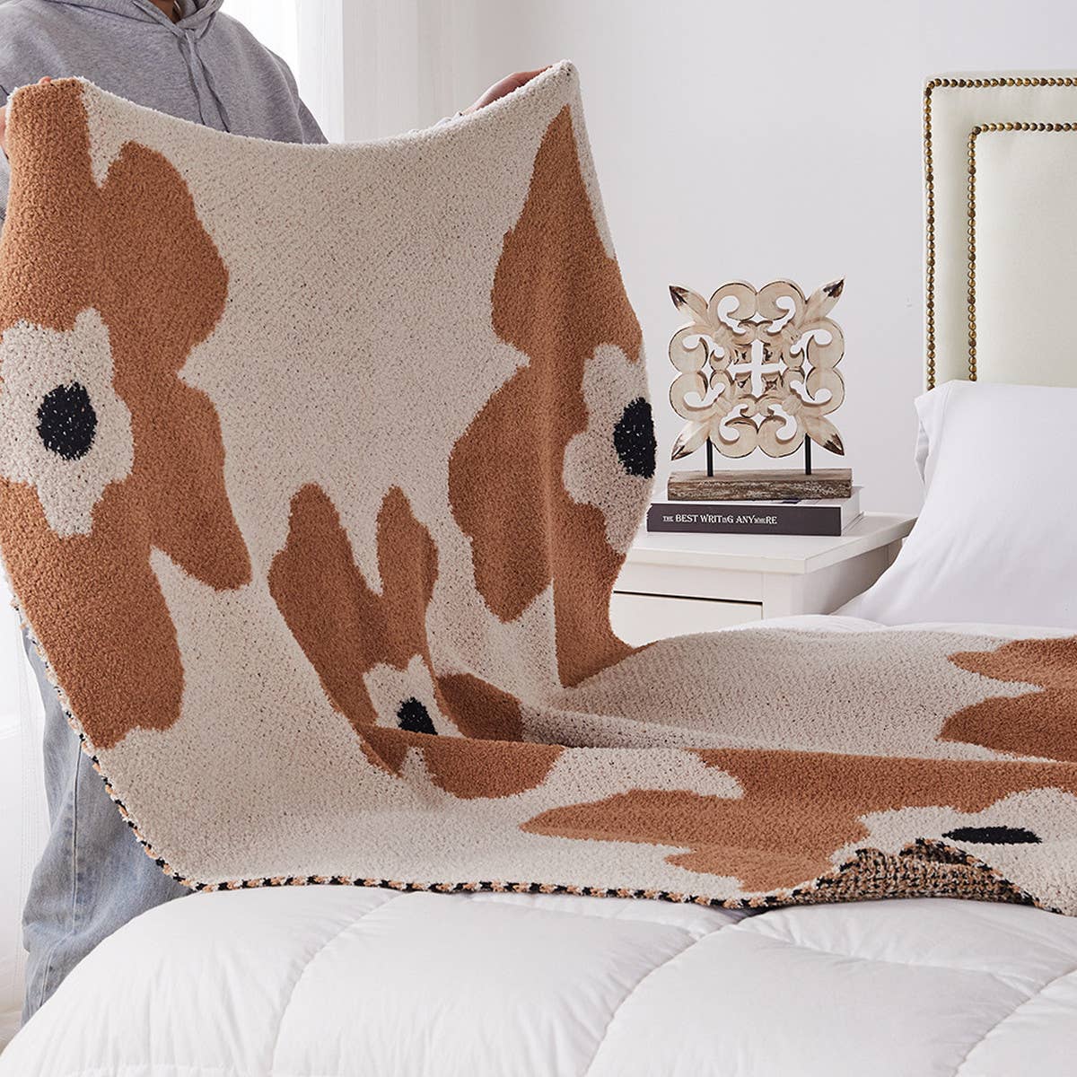 SUNFLOWER WARM BLANKET KNITTED BLANKET_CWMM0330