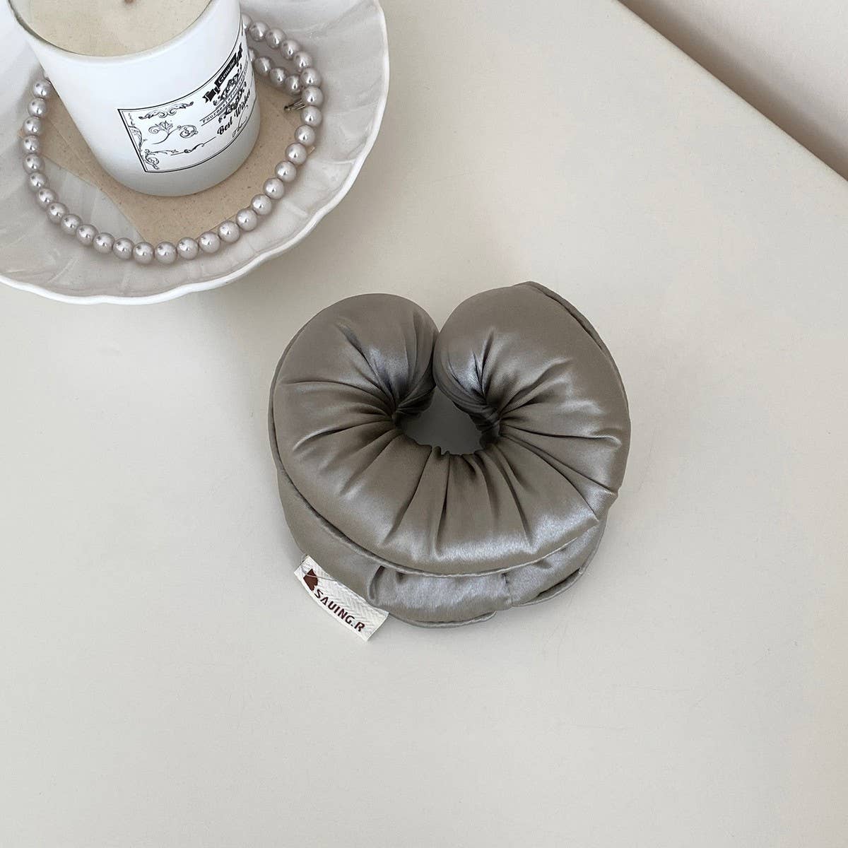 Soft Padded Pillow Scrunchie Elastic Hair Tie_Cwaha07987