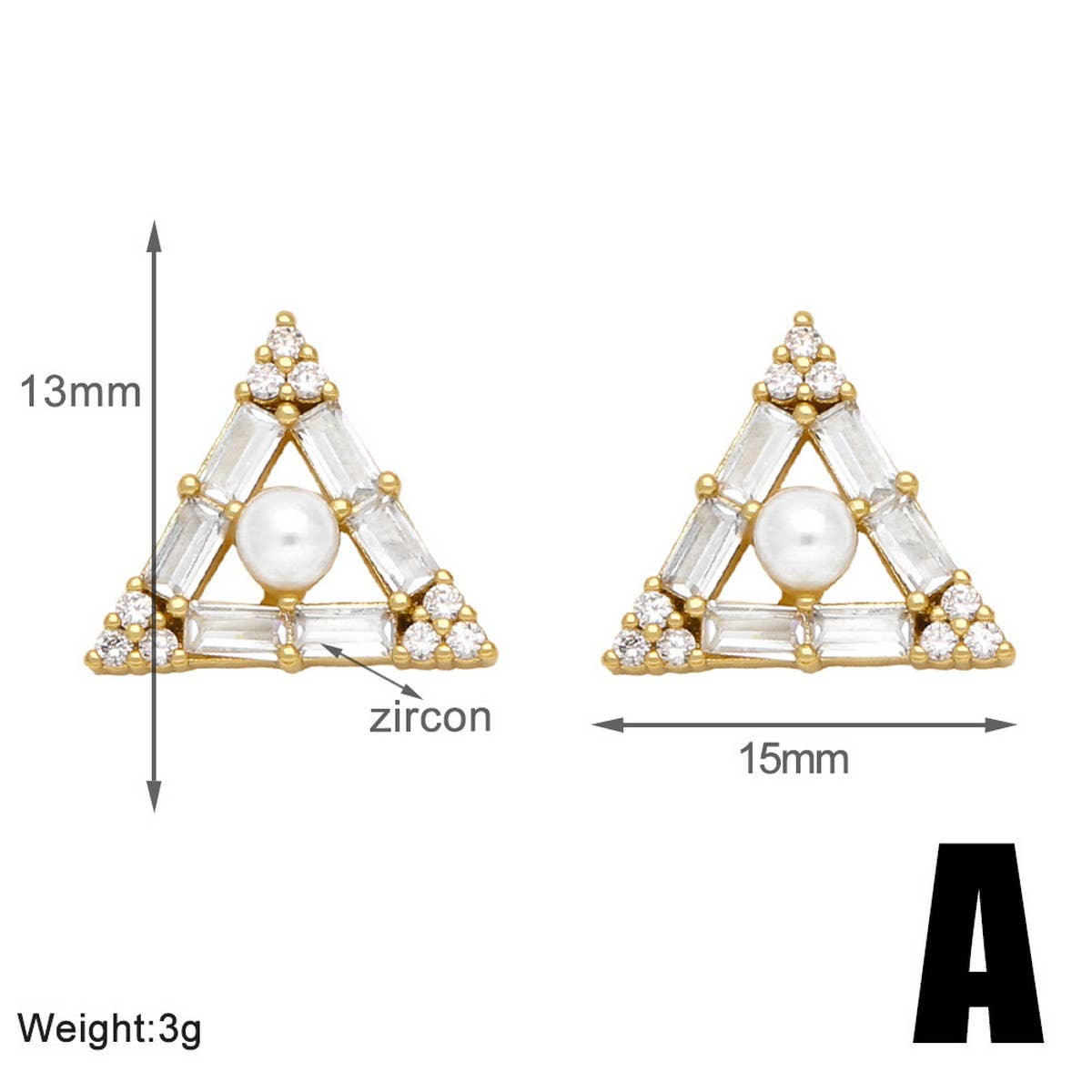 COPPER PLATED 18K GOLD FLOWER PEARL EARRINGS_CWAJE0998