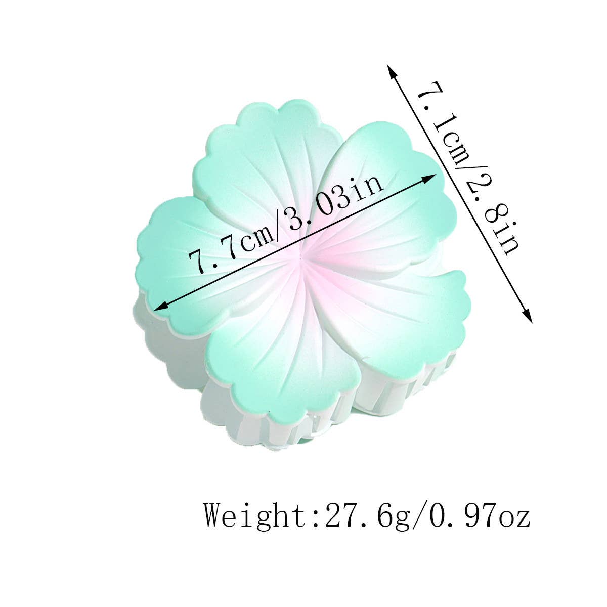 SWEET CANDY COLORED CURLING HEART FLOWER CLIP_CWAHA2258