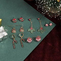 NEW FASHION CHRISTMAS ALLOY EARRINGS AND STUDS SET_CWMM2632