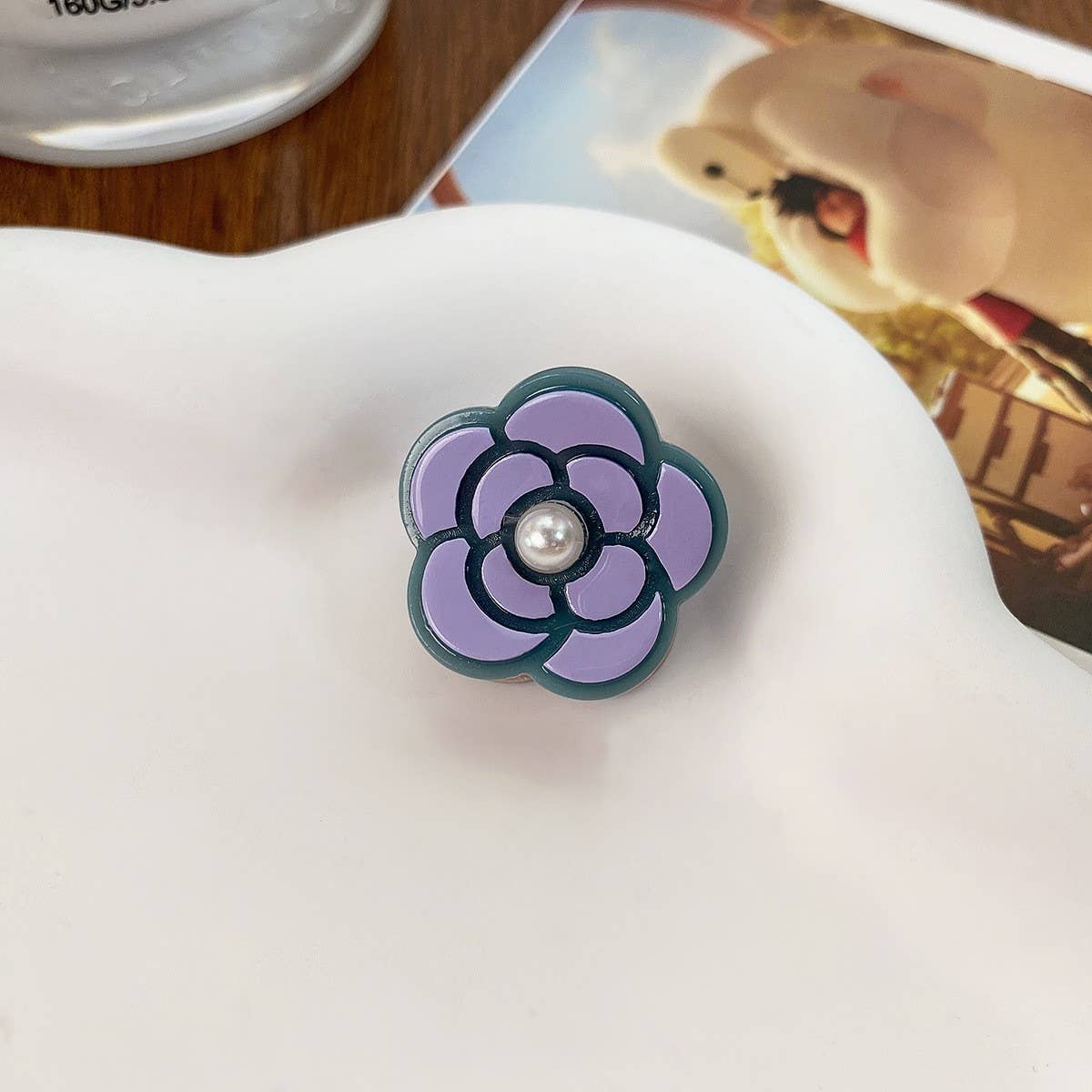 LUXURY HAIR CLIP HEPBURN CAMELLIA MINI CLAW_CWAHA0729