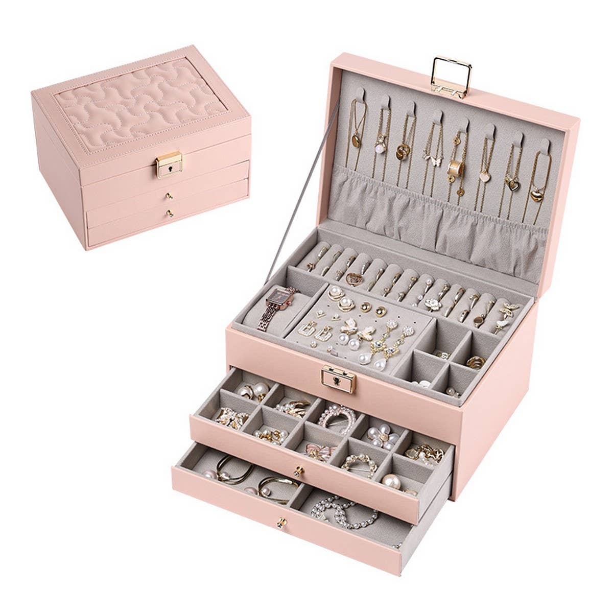 MULTIFUNCTIONAL MULTI LAYER DRAWER JEWELRY BOX_CWAJE1533