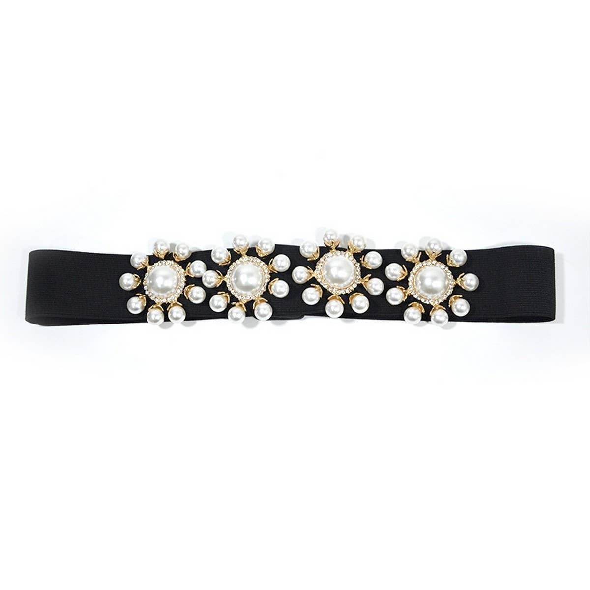 Women'S Pearl-Embellished Elastic Waistband_Cwabe0511
