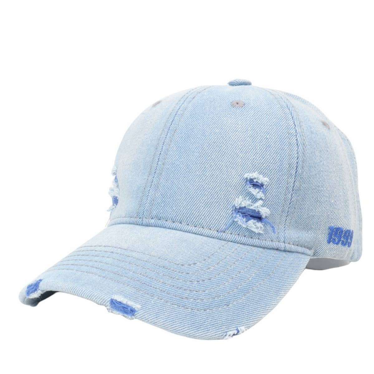 RETRO DENIM BASEBALL CAP UNISEX SUN HAT CWAH1139
