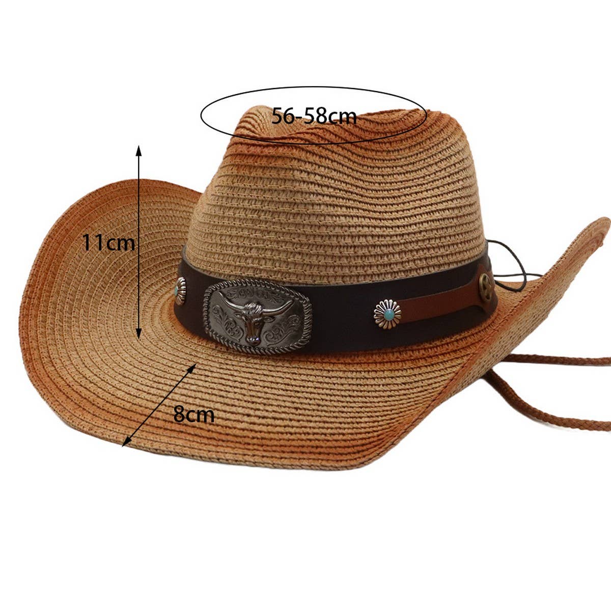 Unisex Outdoor Beach Hat Western Cowboy Style_Cwah04491