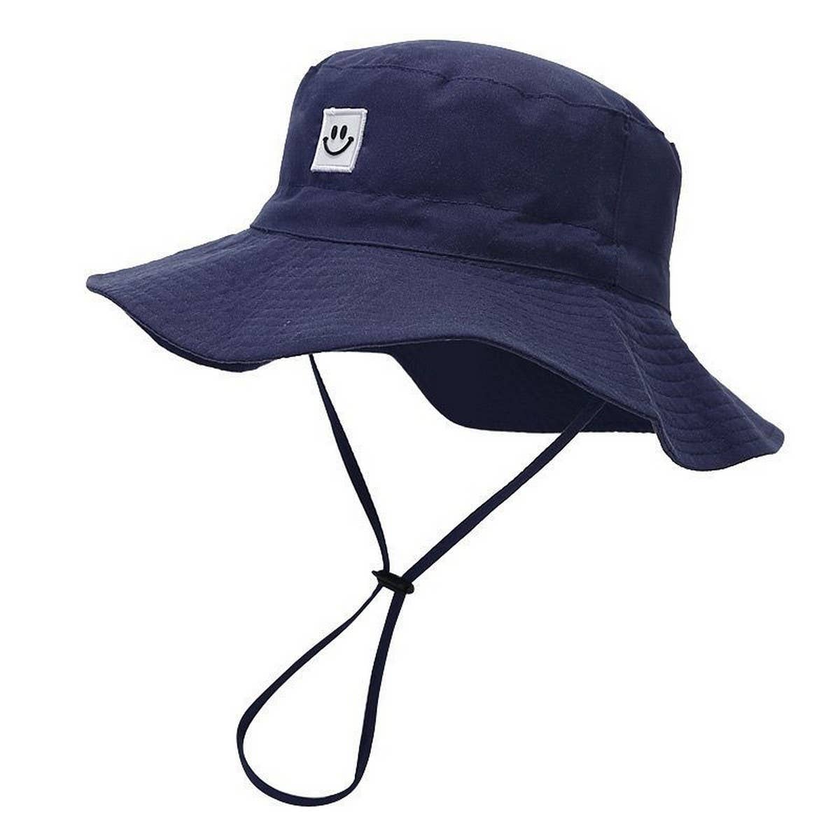 KIDS SMILEY FACE QUICK DRY SUN HAT FOR SUMMER_CWAH3785