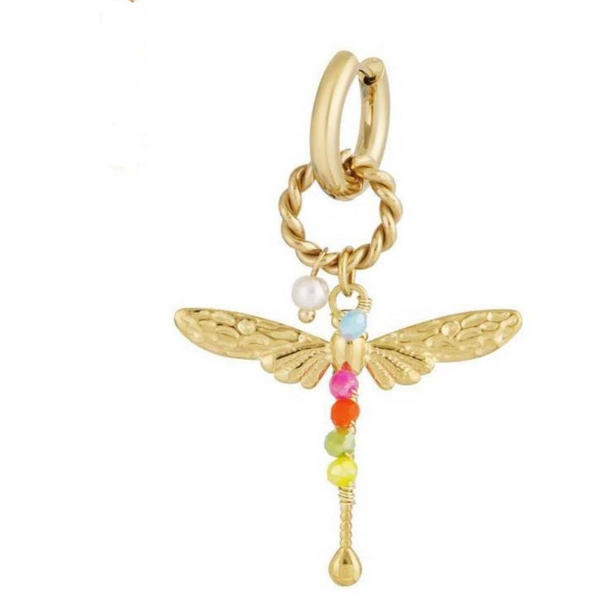 COLORFUL TEMPERAMENT FASHION DRAGONFLY EARRINGS_CWAJE5125