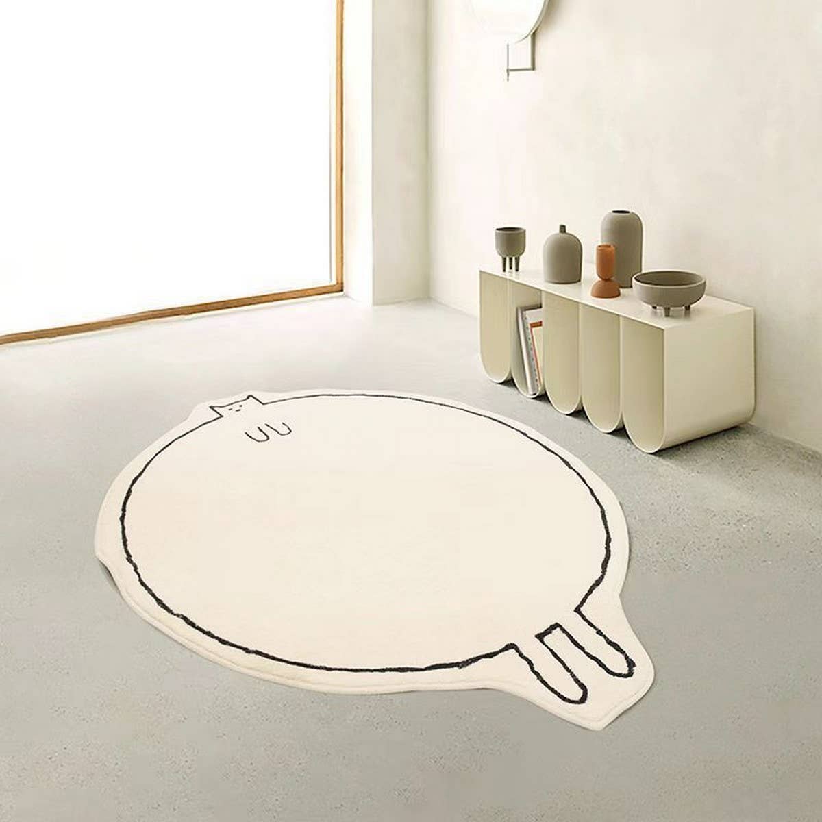 PLUSH CAT RUG THICK COZY MAT FOR BEDROOM LIVING_CWMM7519