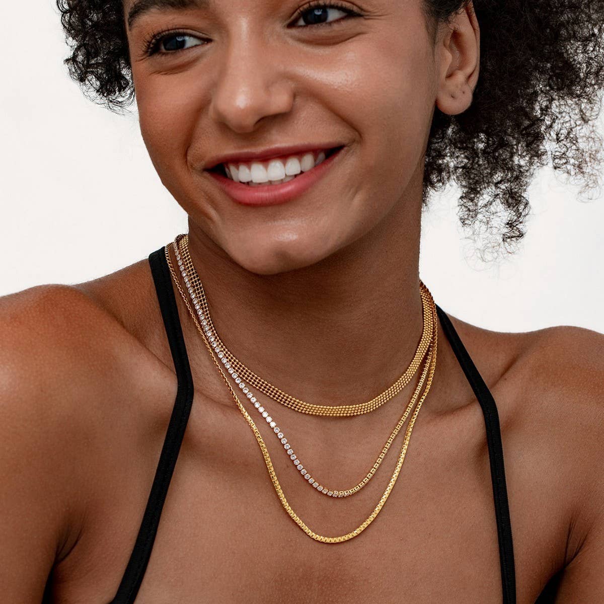 LAYERED SNAKE BONE HEMP CHAINFLOWER JEWELRYNECKLACE_CWMM3631