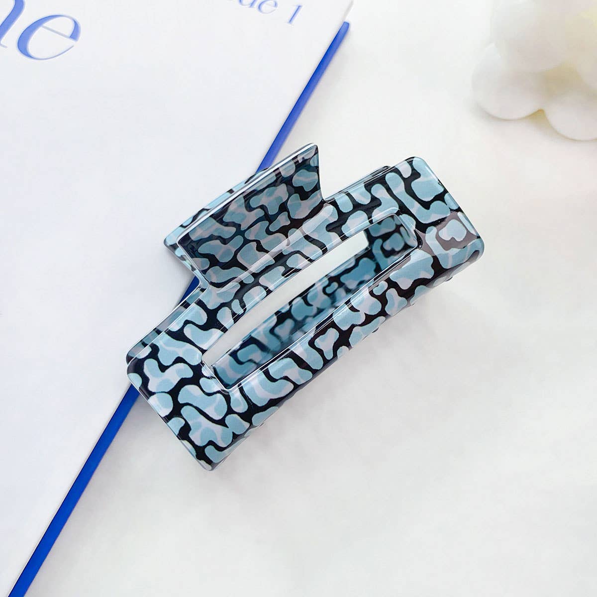 SPRING TROPICAL FLORAL HAIR CLAW HOLLOW DESIGN_CWAHA0401