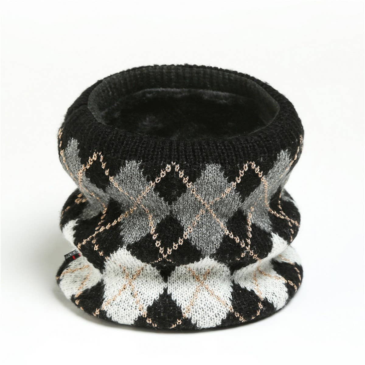 PLAID CONTRAST COLOR FASHION NECK COVER_CWASC1036