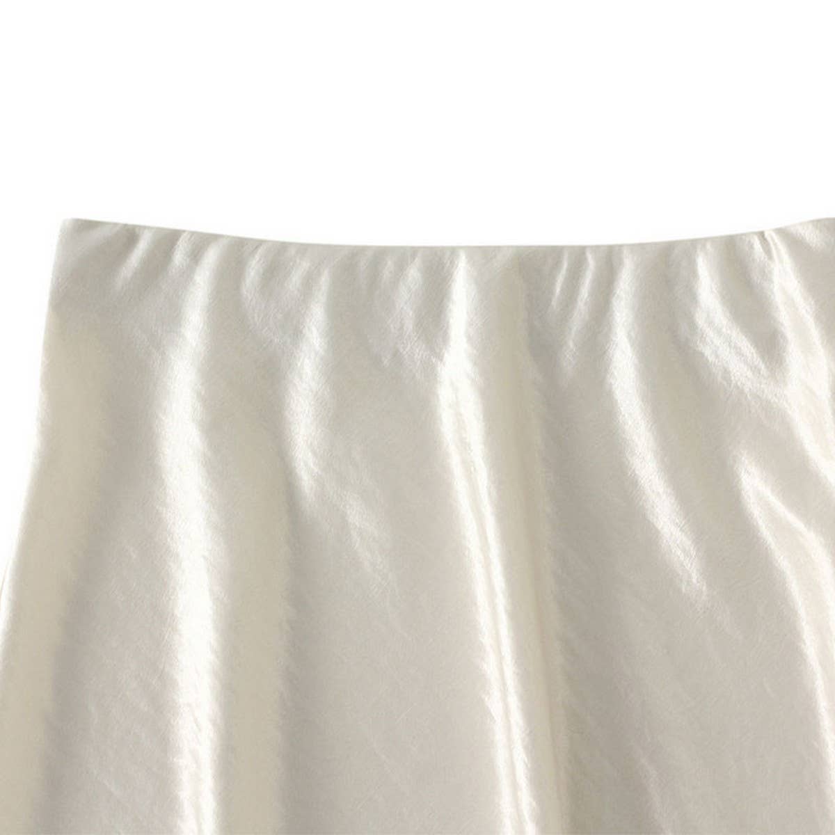 LACE PANEL SATIN FISHTAIL SLIM FIT MIDI SKIRT_CWBMS0361