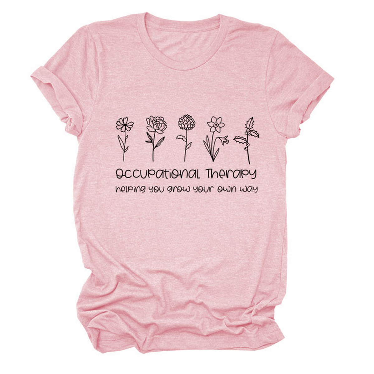 Womens Short Sl Ve Tee, Round Neck Print Top_Cwtts1491