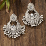 RETRO GEOMETRIC COLOR TASSEL EARRINGS_CWAHA2485