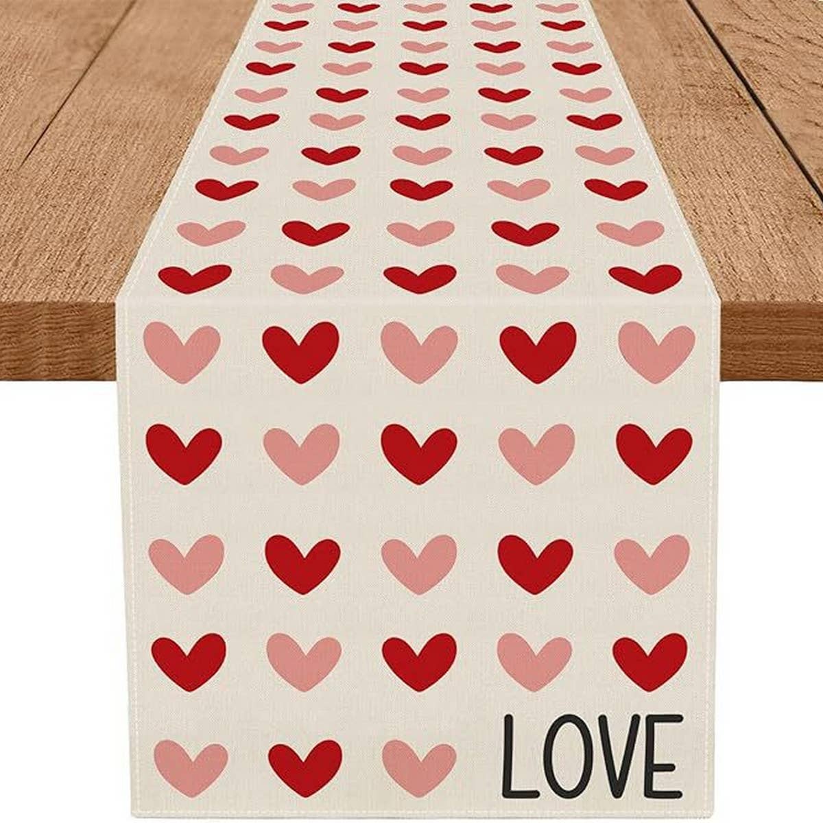 HOME DECOR VALENTINES DAY LOVE TABLE CLOTH_CWMM0779