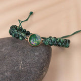 Yoga Friendship Green Braided Bracelet_Cwaje3950