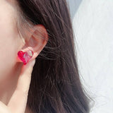 RETRO JELLY CONTRAST HEART EARRINGS_CWAJE2173