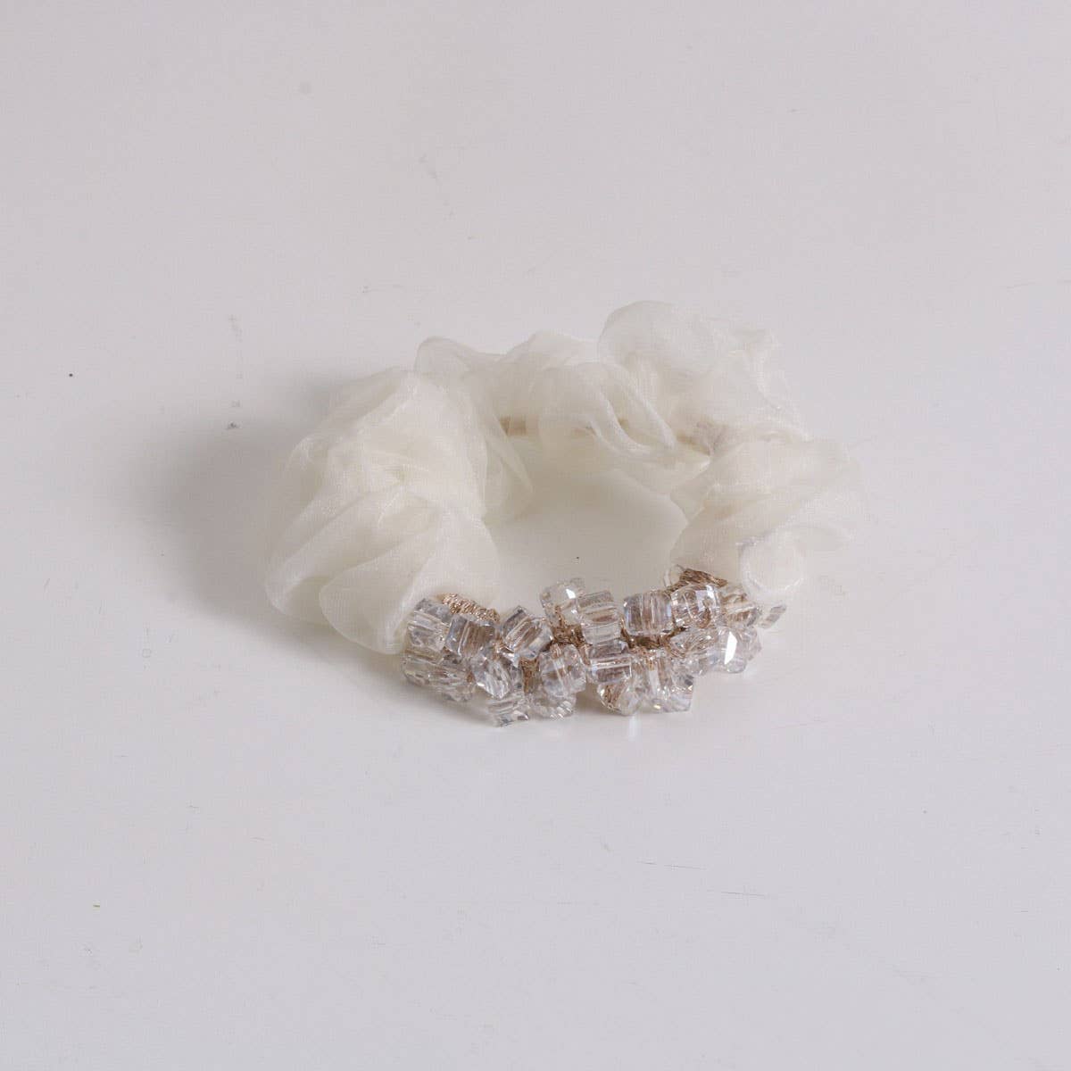 SIMPLE ORGANZA HAIR TIE ELEGANT SOFT HIGH ELASTIC_CWAHA6782