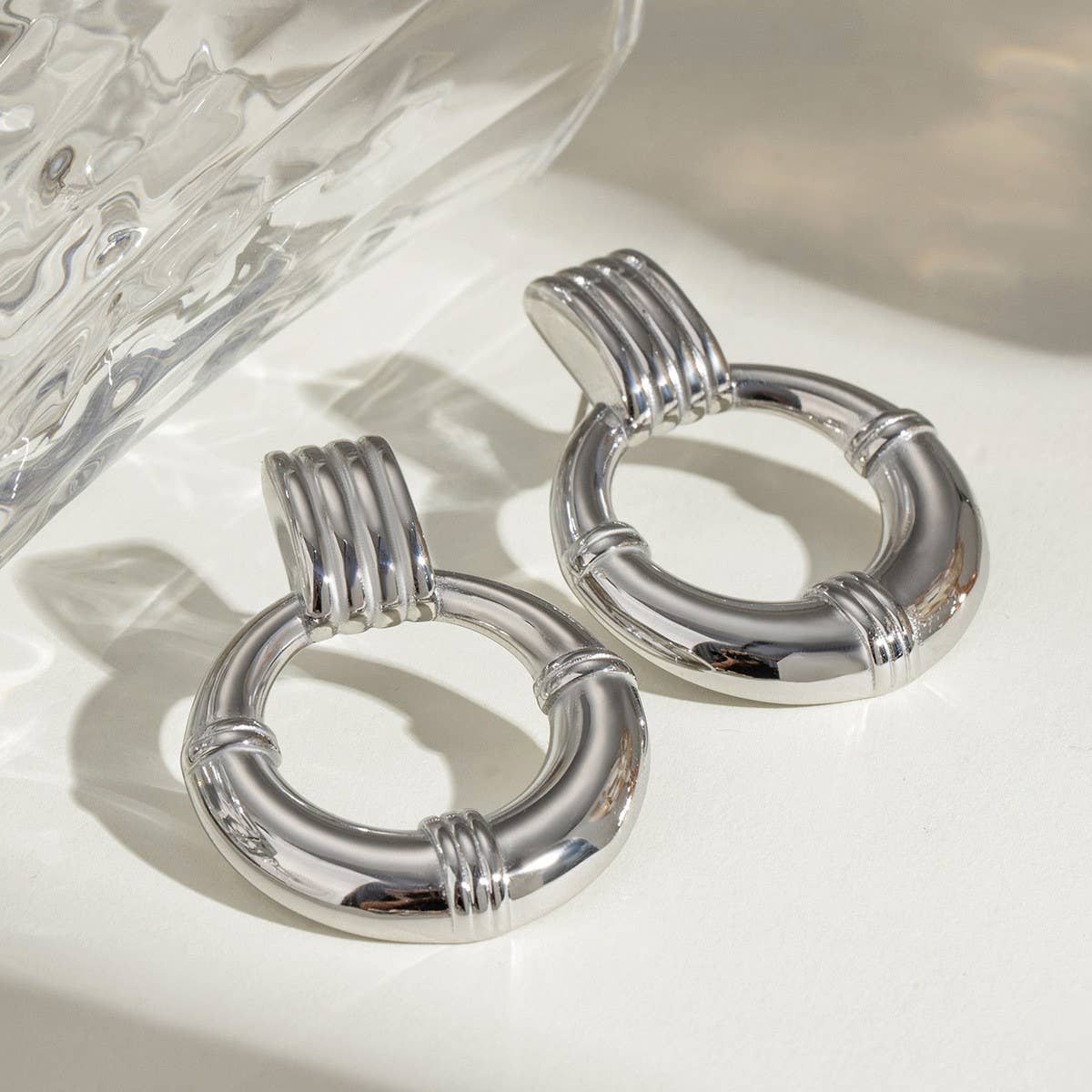 STAINLESS STEEL HOOP EARRINGS HIGH END EARRINGS_CWASC1670