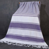 Wide Stripe Tassel Towel Turkish Cotton Beach Wrap_Cwmm7669