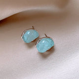 BLUE ICE CRYSTAL SIMPLE COMMUTER EARRINGS_CWAJE2330