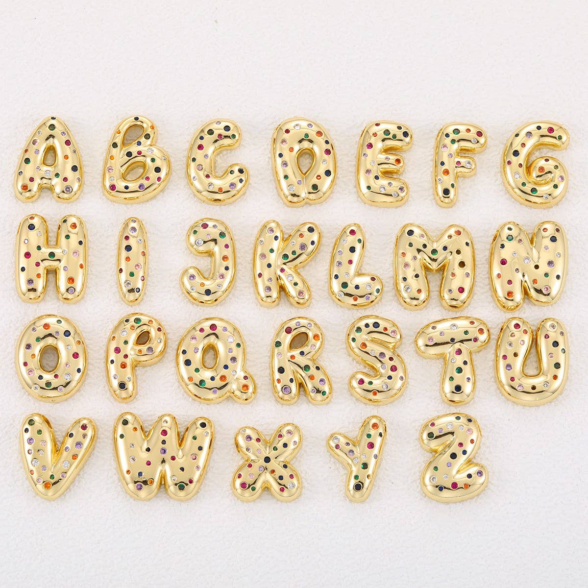 CREATIVE GLOSSY COLORFUL LETTER PENDANT NECKLACE_CWMM5877