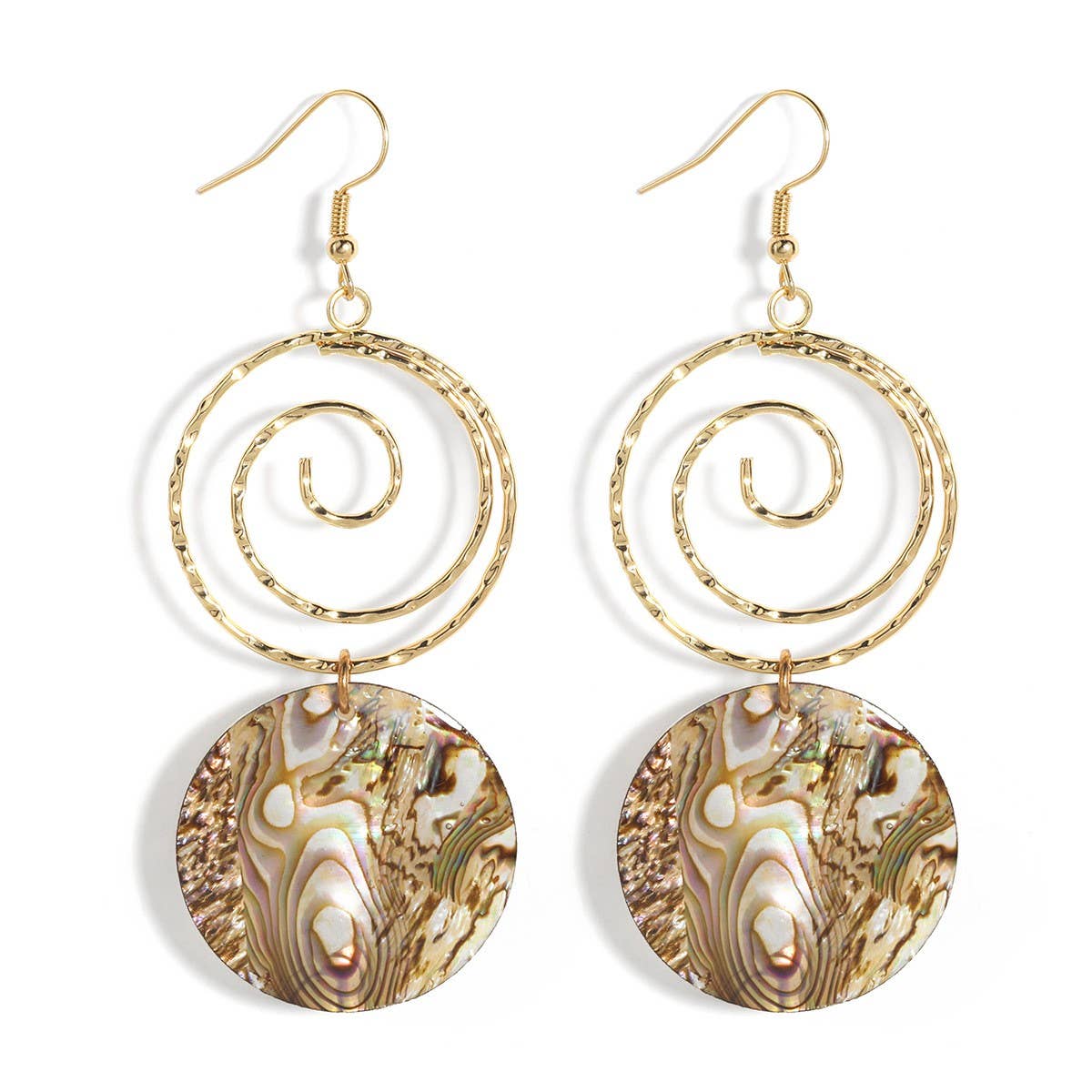 FASHIONABLE NICHE TEMPERAMENT ABALONE EARRINGS_CWMM4257