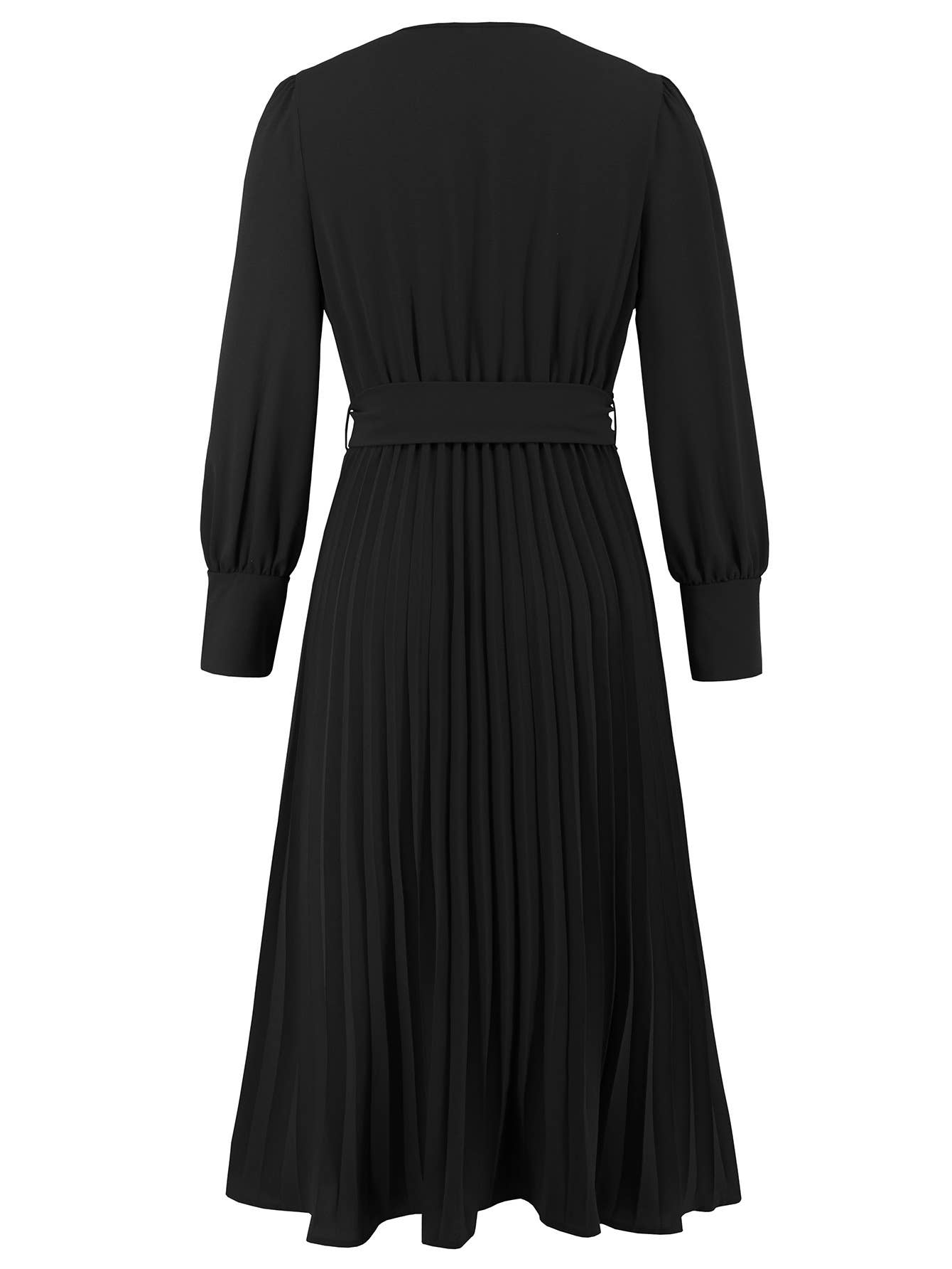 V-Neck Fashion,Slimming Elegant Pleated Dress