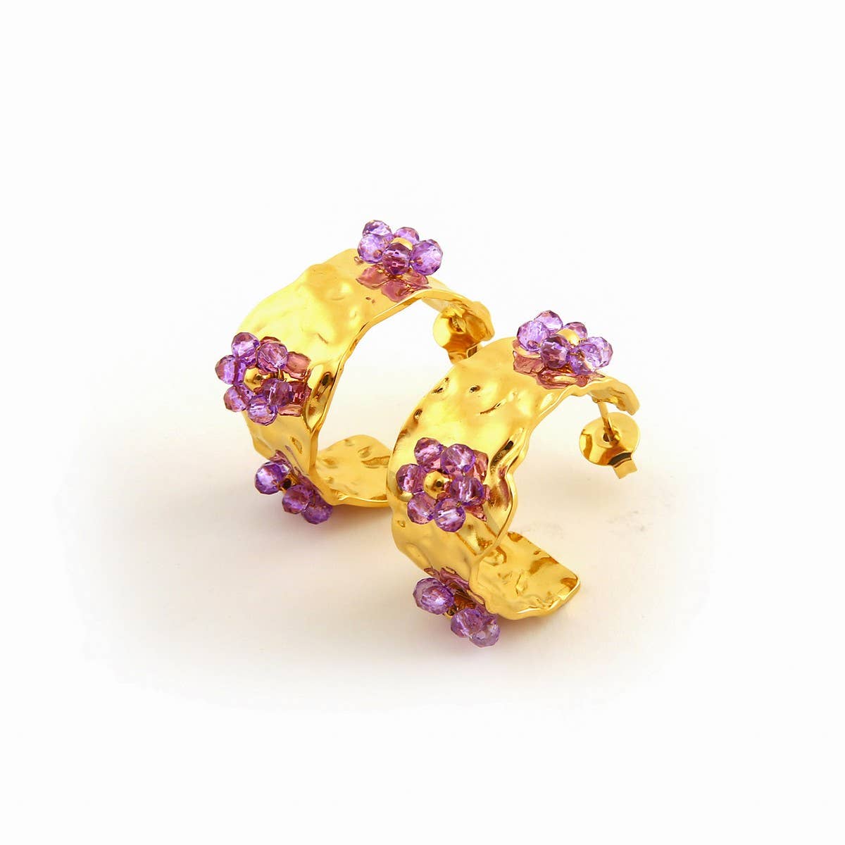 MINIMALIST FLORAL 18K STAINLESS STEEL EARRINGS_CWMM8896