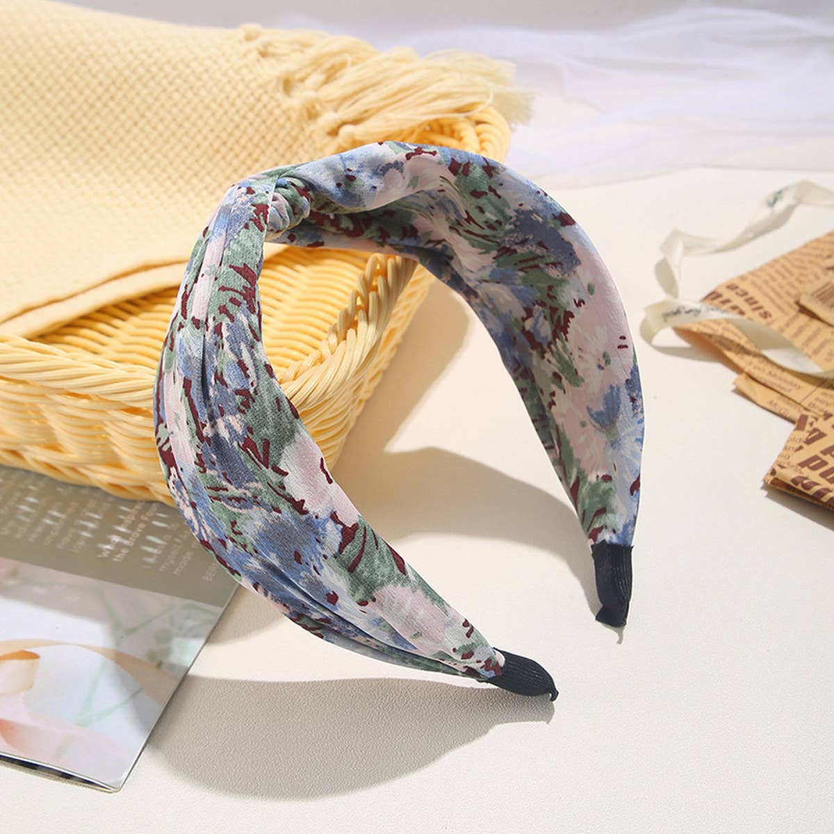 CROSS HEADBAND WIDE BRIM FABRIC HEADBAND_CWAHA1706