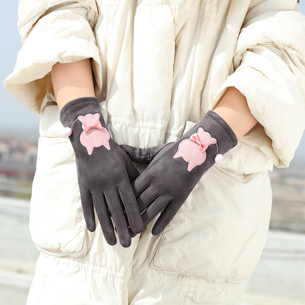 Autumn And Winter Cycling Warm Cartoon Gloves_Cwmm1548