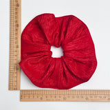 Xmas Plaid Bead Hair Scrunchie Retro Tie_Cwaha07608
