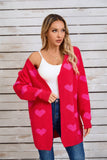 Valentines Day Color Contrast Love Cardigan