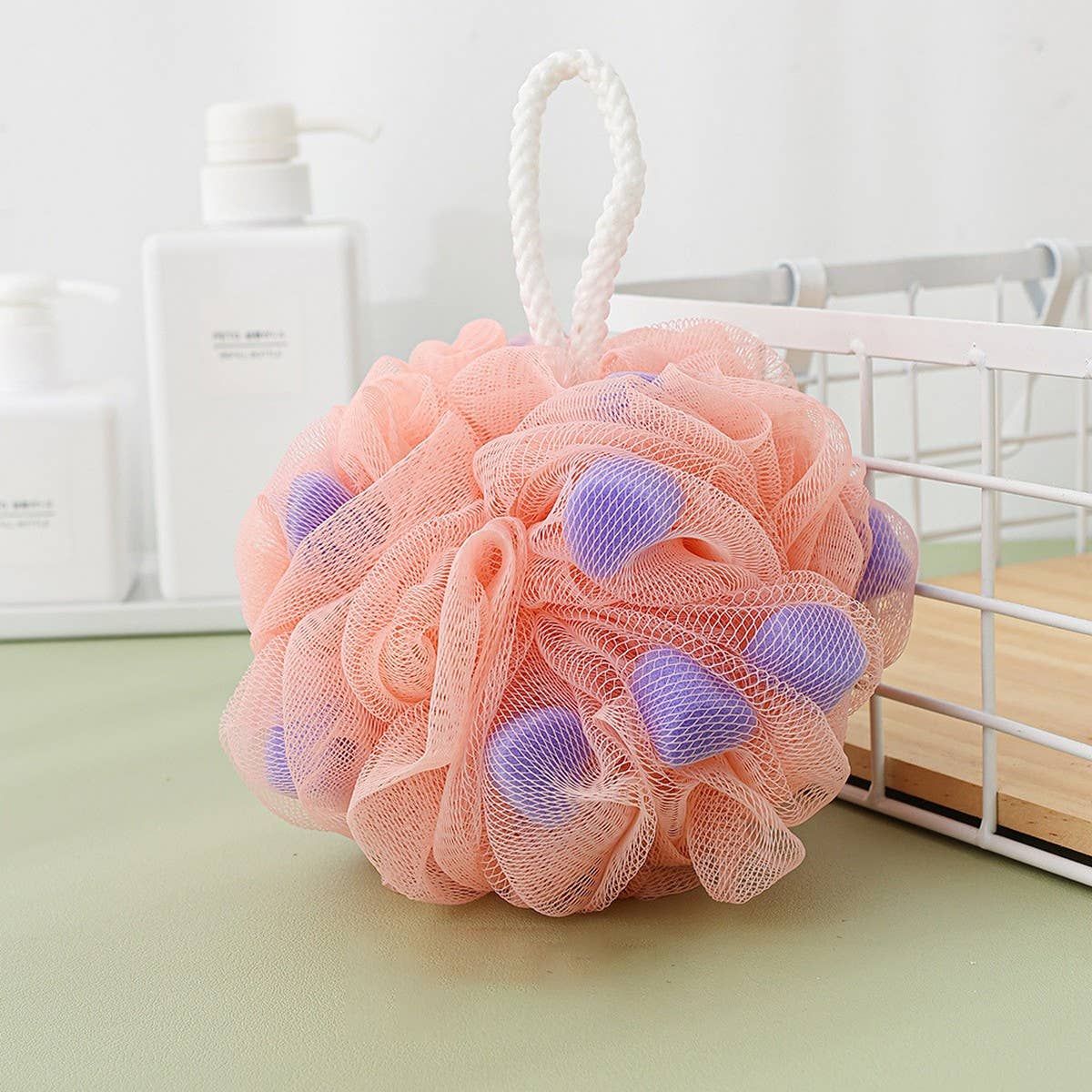 BATH POUF SPONGE BATH FLOWER SOFT BATH BALL_CWMM3330