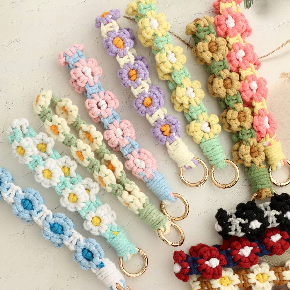 HANDWOVEN KEYCHAIN WRIST STRAP PENDANT_CWAJE0661