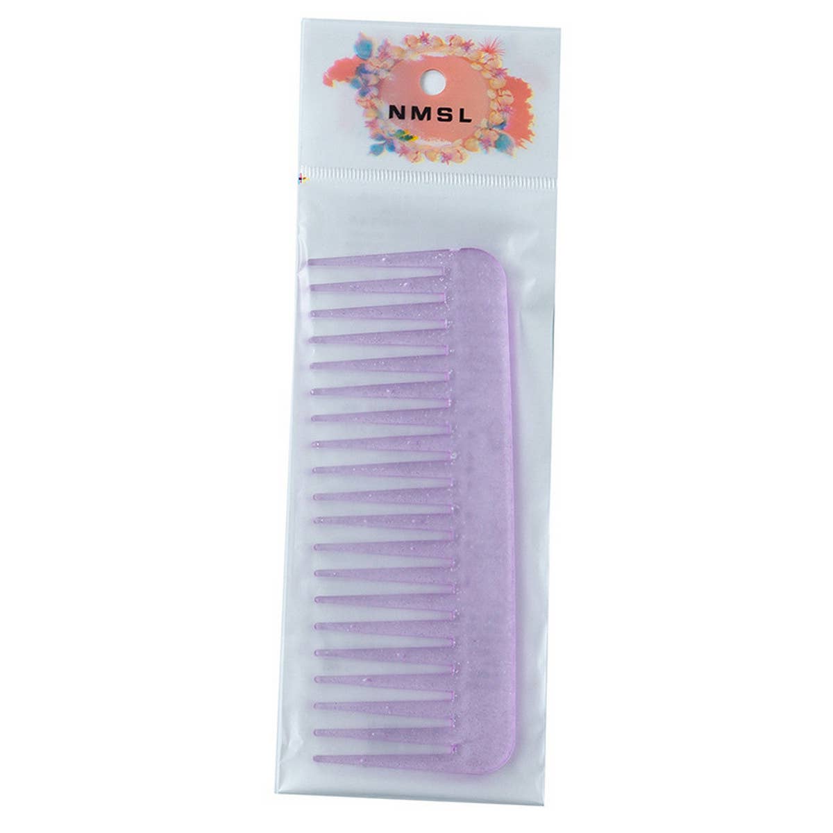 Transparent Fine-Toothed Colorful Glitter Comb_Cwmm0929