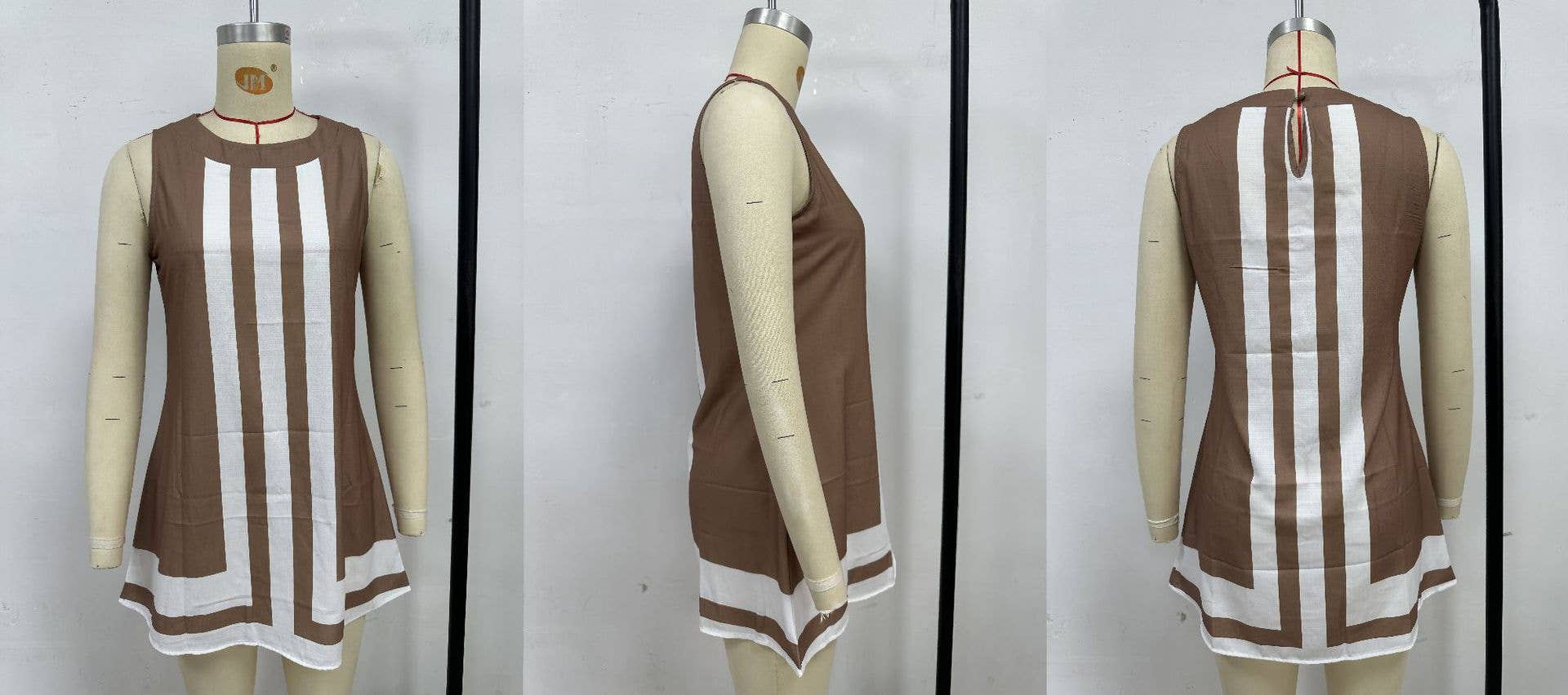 Vacation-Style Sleeveless Loose Casual Dress