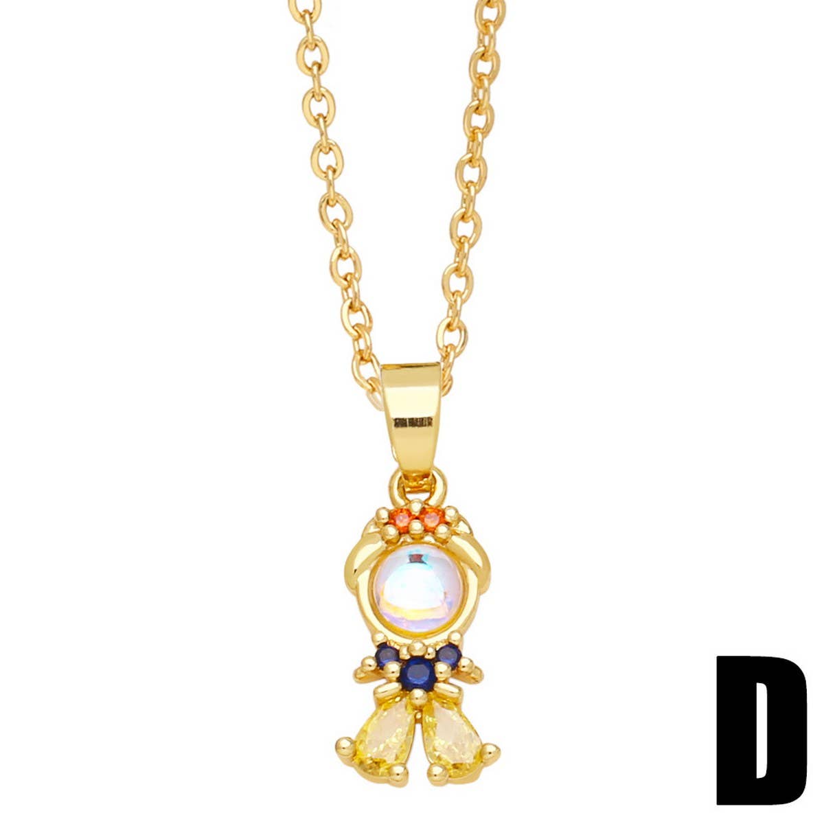 COLORE ZIRCON FAIRY TALE PRINCESS PENDANT NECKLACE_CWAJE0909