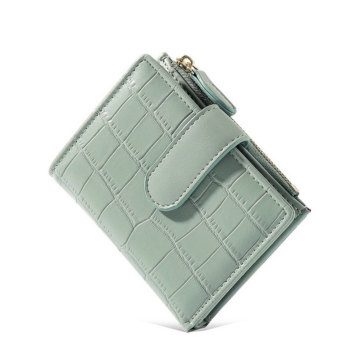 Minimalist Croc Pu Mini Zipper Wallet_Cwab06266