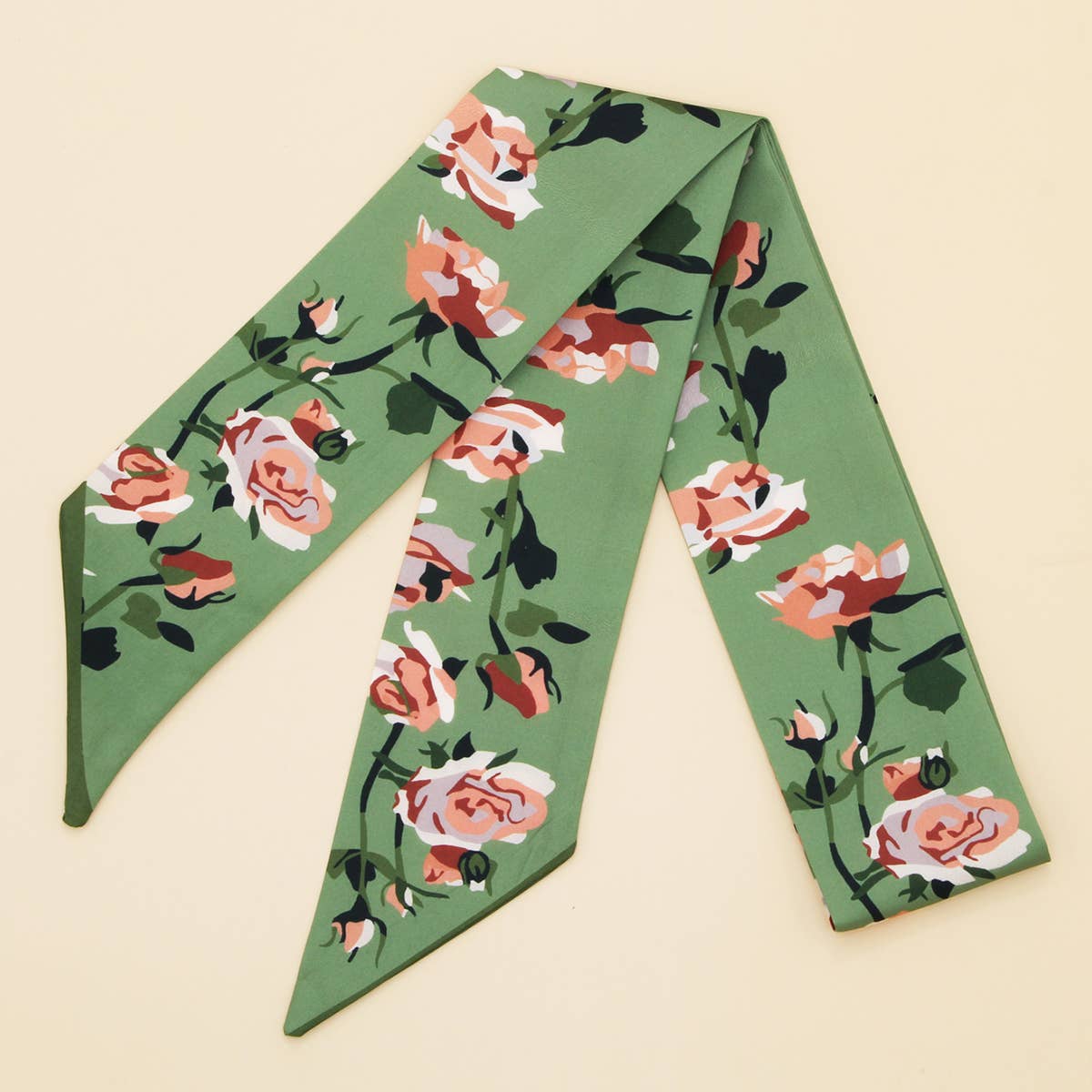 SKINNY SILK FEEL SCARF HAIR BAG GIFT RIBBON_CWASC0082