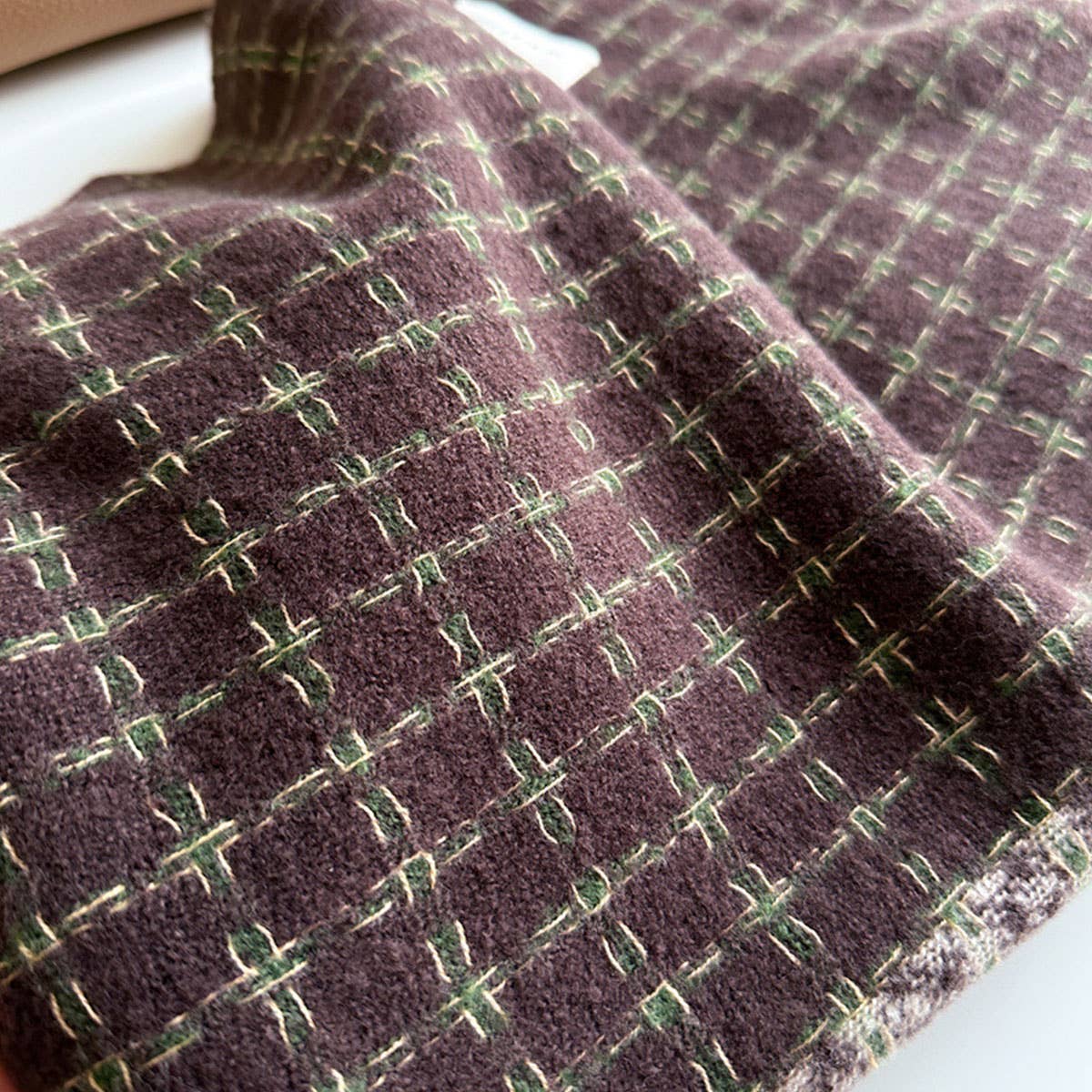 PLAID COLORBLOCK SCARF UNISEX WARM WINTER SHAWL_CWASC1447